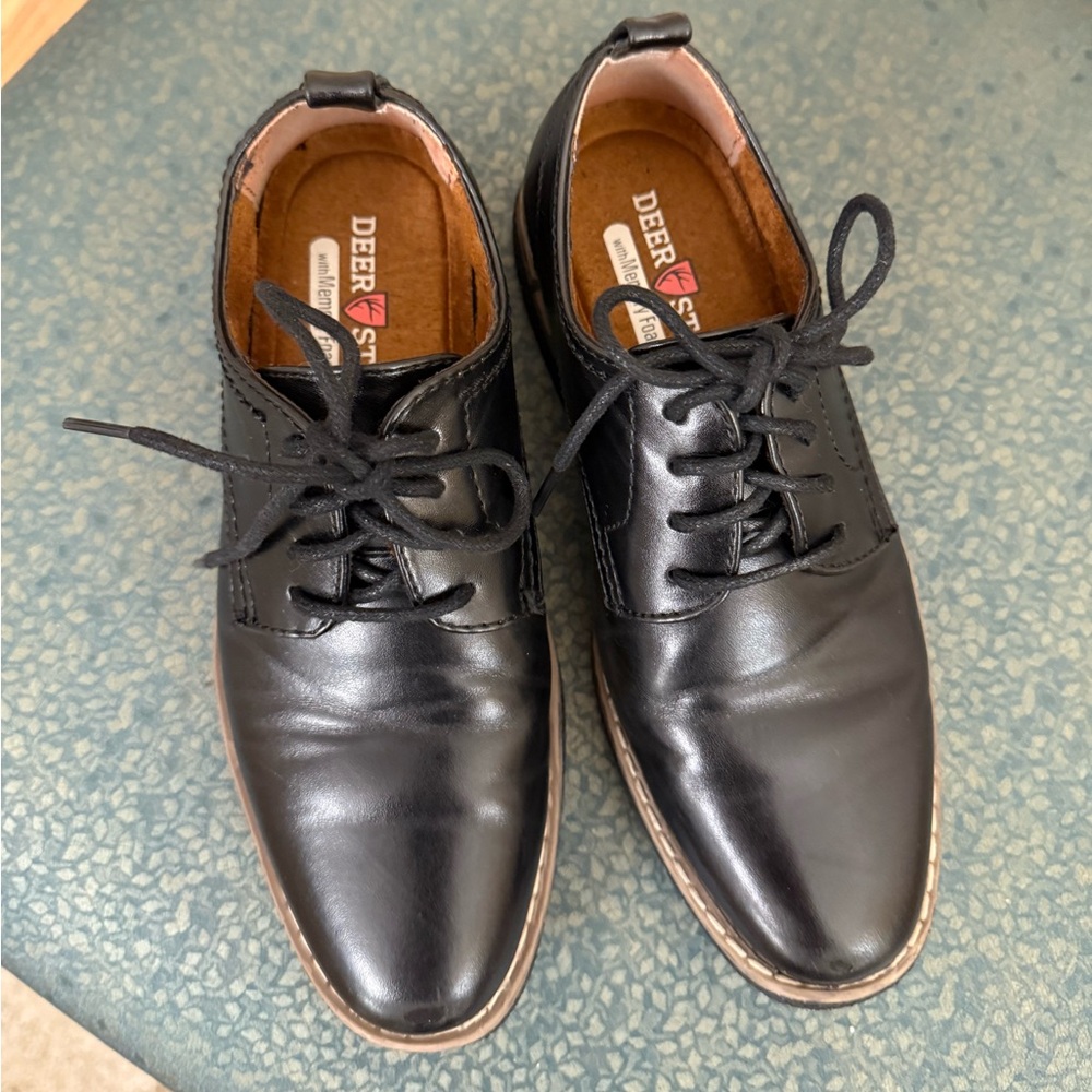 DEER STAGS boys dress shoe black size 1